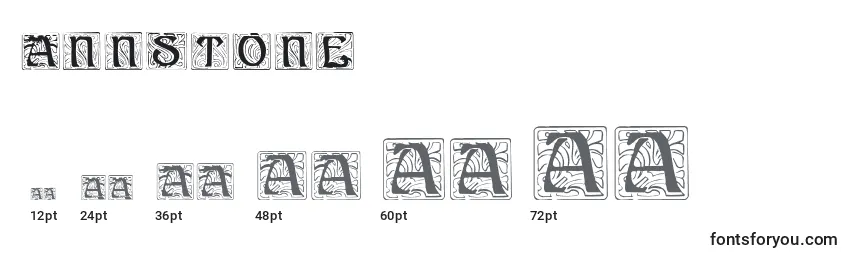 Размеры шрифта AnnStone (119711)