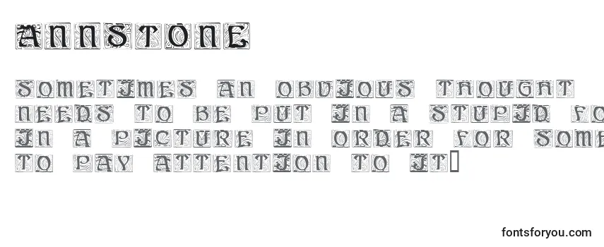 AnnStone (119711) フォントのレビュー
