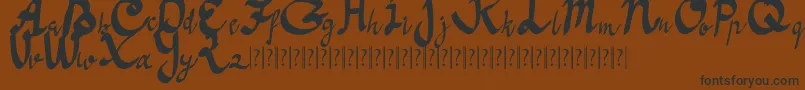 フォントAnoma One Free – 黒い文字が茶色の背景にあります