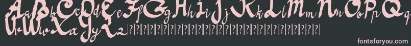 Anoma One Free Font – Pink Fonts on Black Background