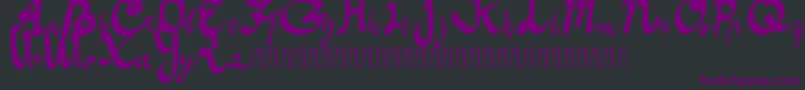 Anoma One Free Font – Purple Fonts on Black Background