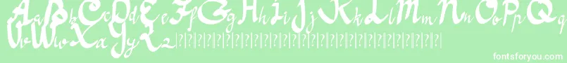 Anoma One Free Font – White Fonts on Green Background