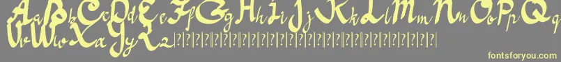 Anoma One Free Font – Yellow Fonts on Gray Background