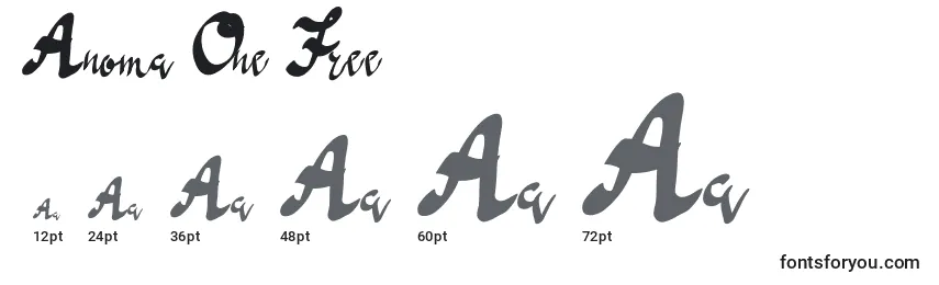 Anoma One Free Font Sizes