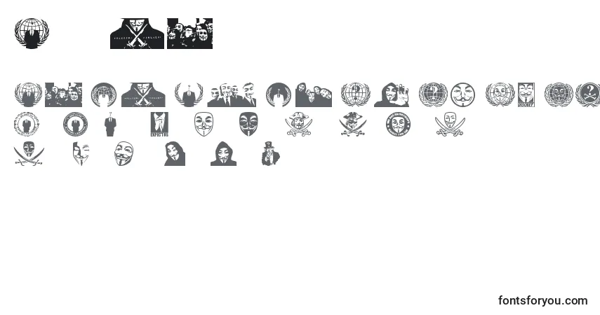 Шрифт Anonbats (119713) – алфавит, цифры, специальные символы