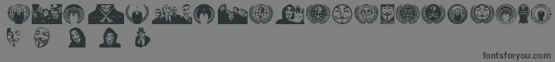 Шрифт Anonbats – чёрные шрифты на сером фоне