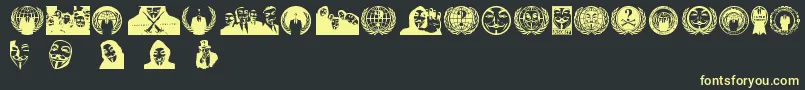Anonbats Font – Yellow Fonts on Black Background