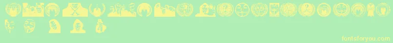 Anonbats Font – Yellow Fonts on Green Background
