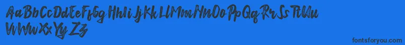 Anonim Font – Black Fonts on Blue Background