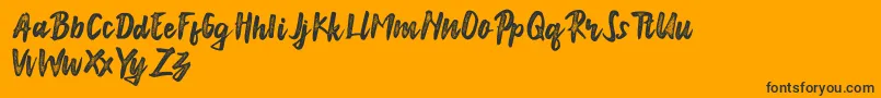 Anonim Font – Black Fonts on Orange Background