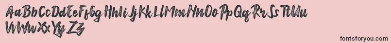 Anonim Font – Black Fonts on Pink Background