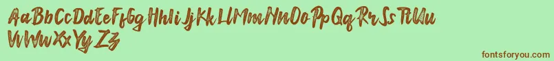 Anonim Font – Brown Fonts on Green Background