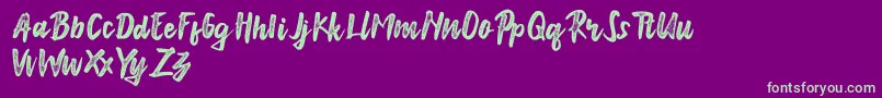 Anonim Font – Green Fonts on Purple Background