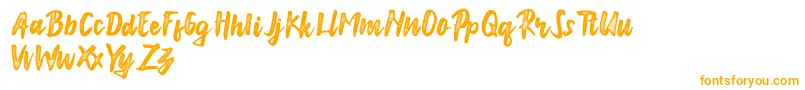 Anonim Font – Orange Fonts on White Background