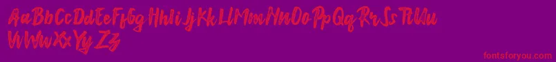 Anonim Font – Red Fonts on Purple Background