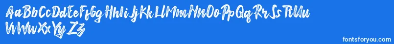 Anonim Font – White Fonts on Blue Background