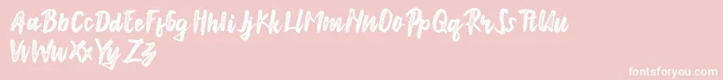 Anonim Font – White Fonts on Pink Background