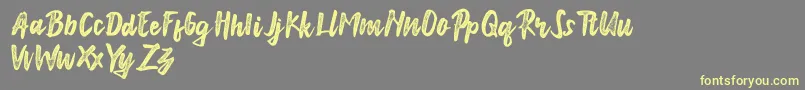 Anonim Font – Yellow Fonts on Gray Background