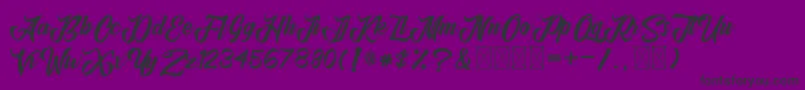 Anordighos-Schriftart – Schwarze Schriften auf violettem Hintergrund