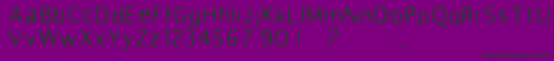 フォントAnorexia – 紫の背景に黒い文字