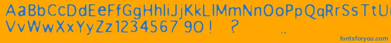 Więcej informacji o czcionce Anorexia Czcionka Anorexia – niebieskie czcionki na pomarańczowym tle