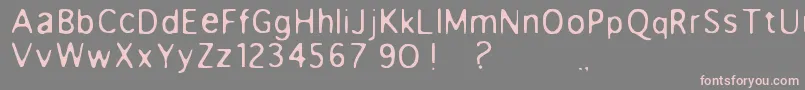 Czcionka Anorexia – różowe czcionki na szarym tle