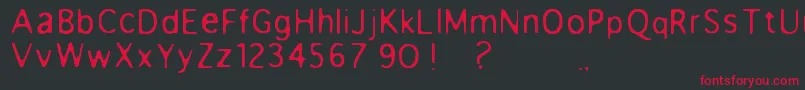 Anorexia Font – Red Fonts on Black Background