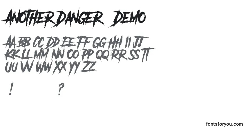 Шрифт Another Danger   Demo – алфавит, цифры, специальные символы