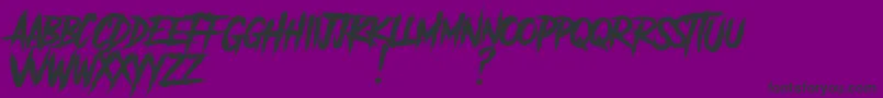 Another Danger   Demo Font – Black Fonts on Purple Background