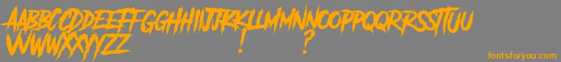 Another Danger   Demo Font – Orange Fonts on Gray Background