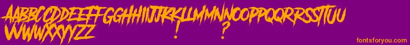 Another Danger   Demo Font – Orange Fonts on Purple Background