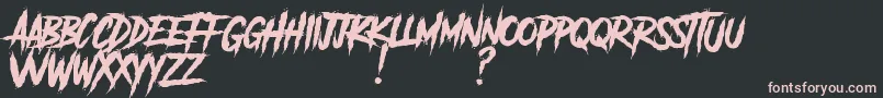 Another Danger   Demo Font – Pink Fonts on Black Background