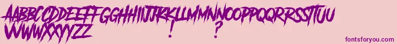 Another Danger   Demo Font – Purple Fonts on Pink Background