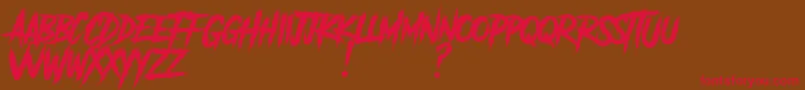 Another Danger   Demo Font – Red Fonts on Brown Background