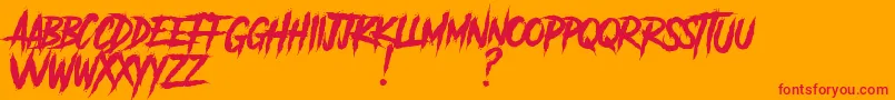 Another Danger   Demo Font – Red Fonts on Orange Background