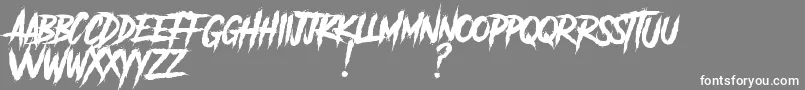 Another Danger   Demo Font – White Fonts on Gray Background