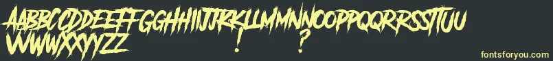 Another Danger   Demo Font – Yellow Fonts on Black Background