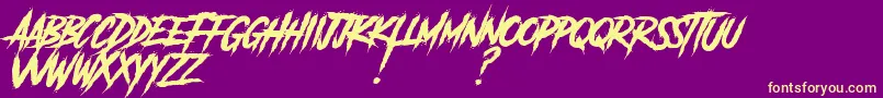 fuente Another Danger Slanted   Demo – Fuentes Amarillas Sobre Fondo Morado