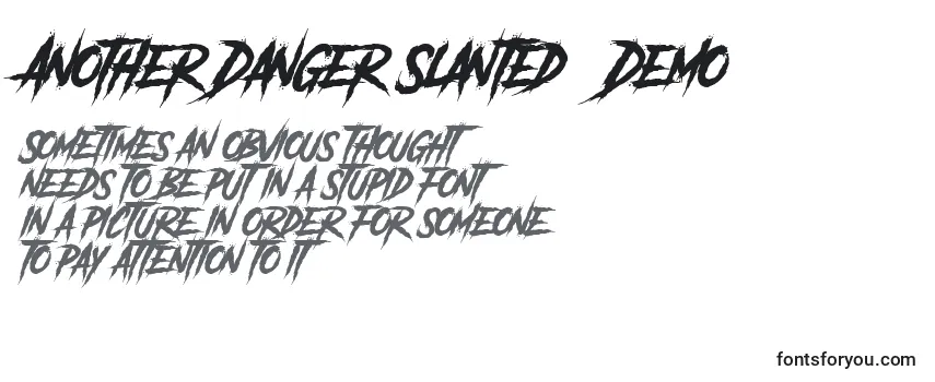 Шрифт Another Danger Slanted   Demo
