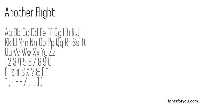 Another Flight Font – alphabet, numbers, special characters