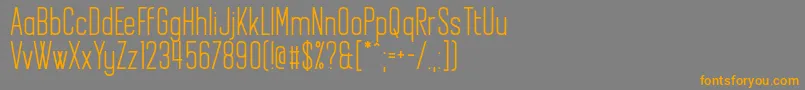 フォントAnother Flight – オレンジの文字は灰色の背景にあります。