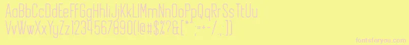 Another Flight Font – Pink Fonts on Yellow Background