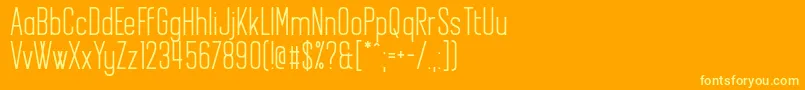 Czcionka Another Flight – żółte czcionki na pomarańczowym tle