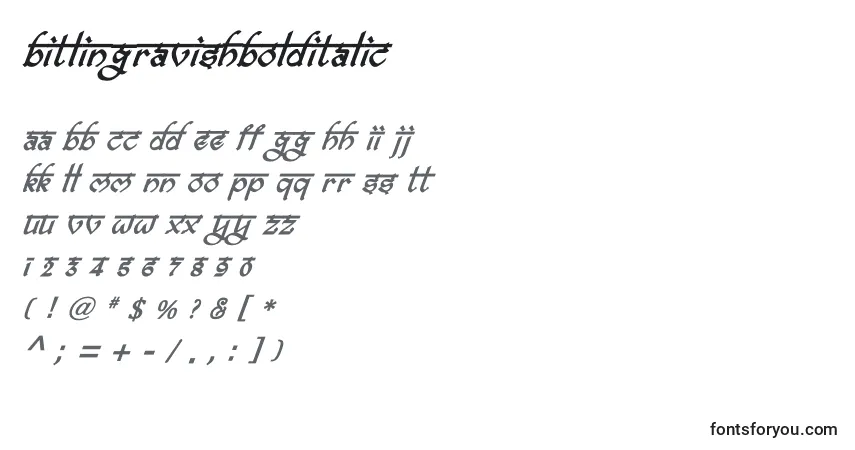 BitlingravishBolditalic Font – alphabet, numbers, special characters