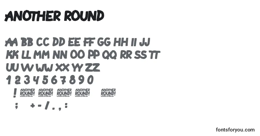 A fonte Another Round – alfabeto, números, caracteres especiais