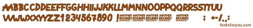 Another Round Font – Brown Fonts on White Background