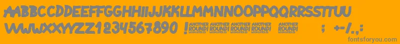 Another Round Font – Gray Fonts on Orange Background