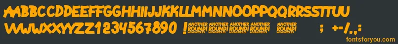 Another Round Font – Orange Fonts on Black Background