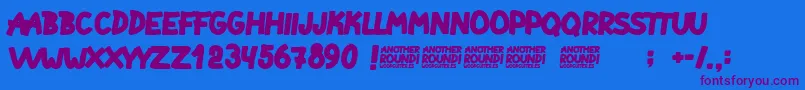fuente Another Round – Fuentes Moradas Sobre Fondo Azul