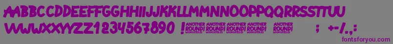 フォントAnother Round – 紫色のフォント、灰色の背景